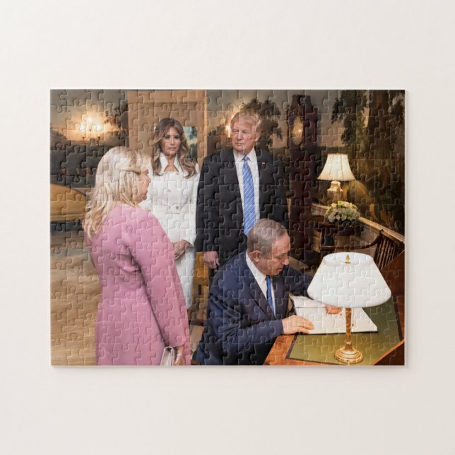 The Trumps & Netanyahus In Israel Jigsaw Puzzle (Horizontal)