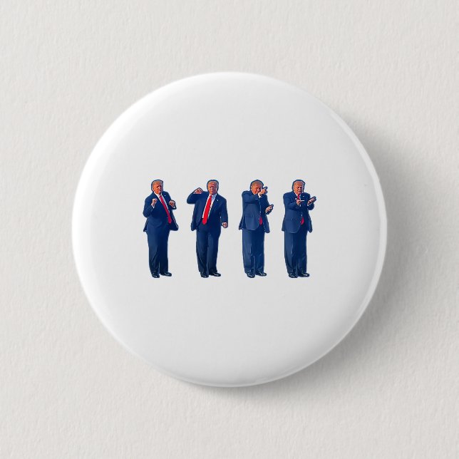 The Trumpty Dance Trump Dancing 4th Of July _1  Button (Front)