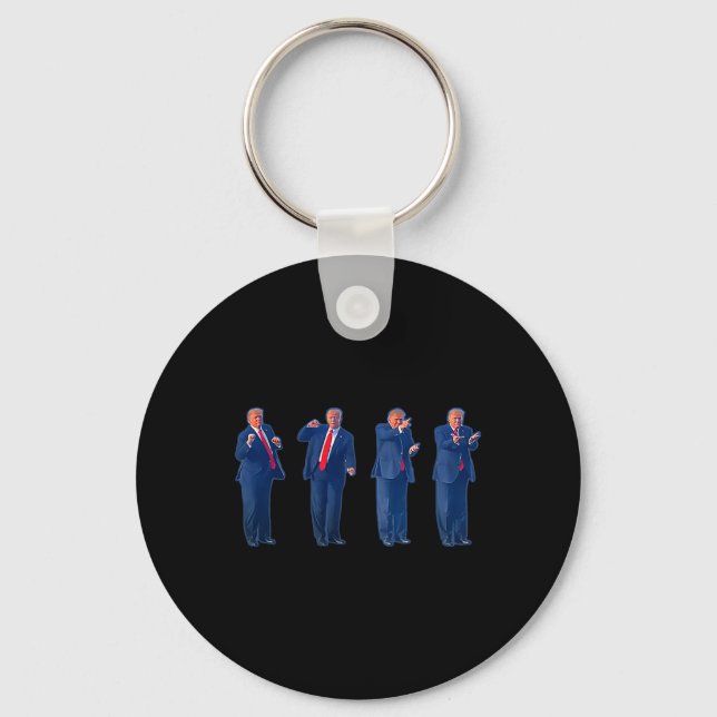 The Trumpty Dance Trump Dancing 4th Of July  Keychain (Front)