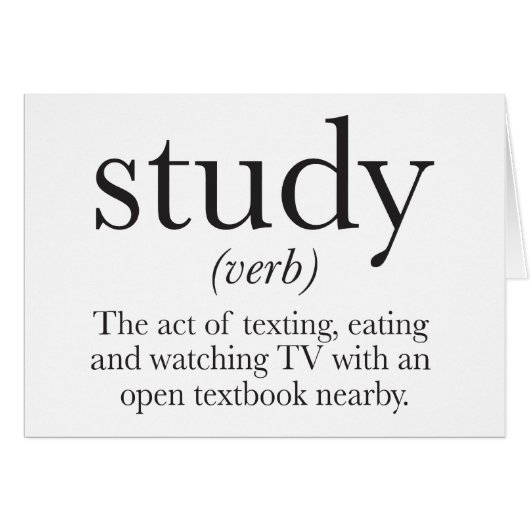 The truth about studying cards (Front Horizontal)