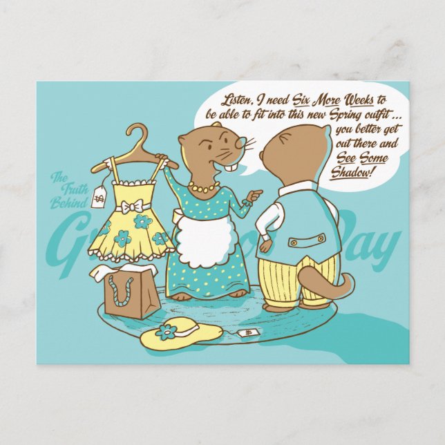 The Truth Behind Groundhog Day Postcard CUSTOMIZE (Front)