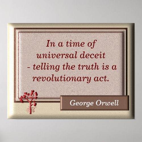 The truth __ George Orwell quote _ Art print