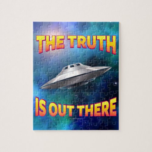 The Truth is Out There _ Flying Saucer UFO Galaxy Jigsaw Puzzle