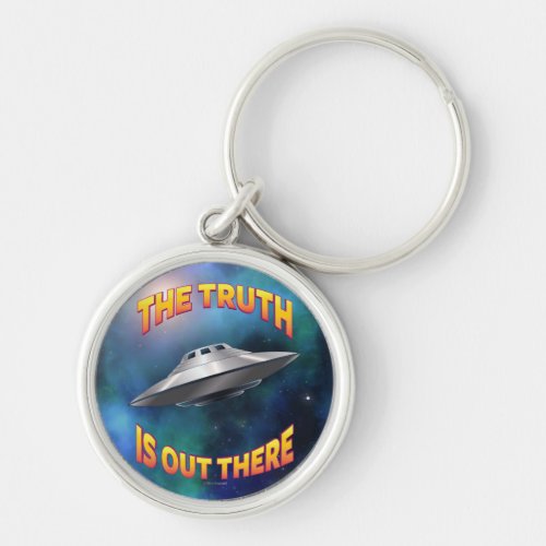 The Truth is Out There _ Flying Saucer UFO Galaxy Keychain
