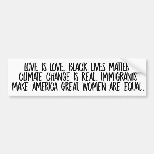 THE TRUTH _ Love is Love _ Black Lives Matter _ Cl Bumper Sticker