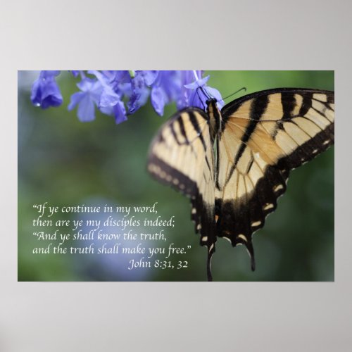 The Truth Shall Make You Free Scripture Poster C