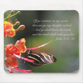 The Truth Shall Set you Free Mousepad (Poinciana)