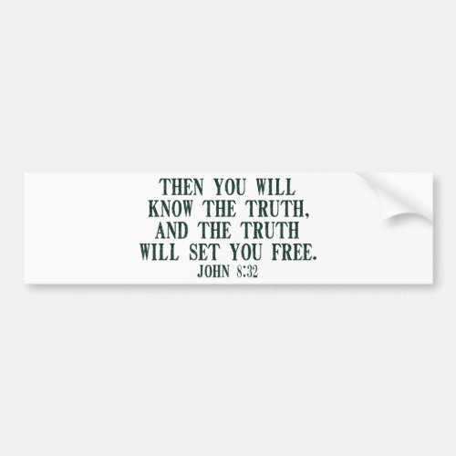 The Truth WIll Set You Free Bumper Sticker