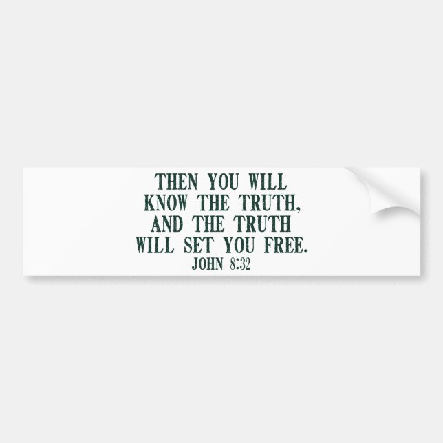 The Truth WIll Set You Free Bumper Sticker (Front)