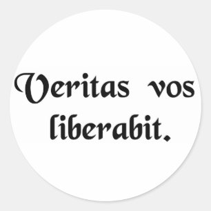 The truth will set you free. classic round sticker
