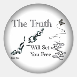 The Truth Will Set You Free Classic Round Sticker