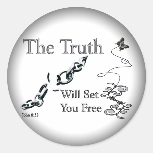 The Truth Will Set You Free Classic Round Sticker (Front)