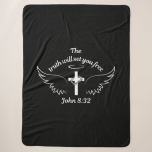 The Truth Will Set You Free John 8:32 Sherpa Blanket