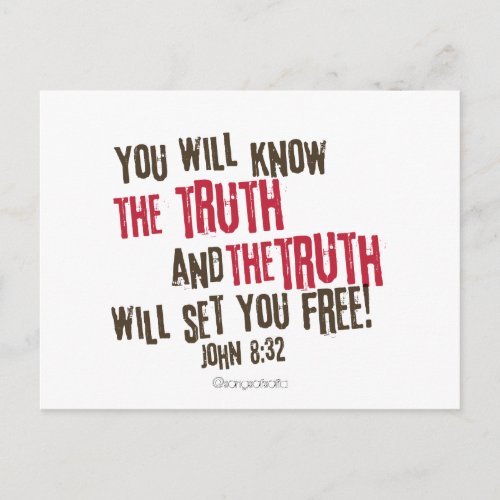 The truth will set you free postcard