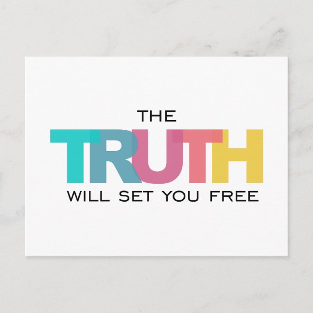The Truth will set you Free Postcard (Front)