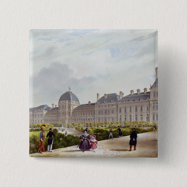The Tuileries during the Restoration Button (Front)