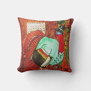 THE TURKEY GOT AWAY! Thanksgiving   Throw Pillow