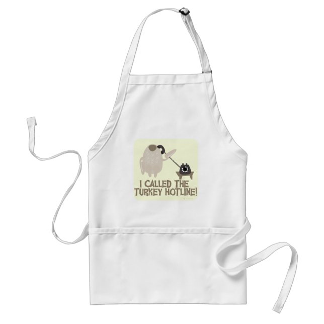 The Turkey Hotline Adult Apron (Front)