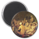 The Turkish Bath (tondo) By Ingres Jean Auguste Do Magnet at Zazzle
