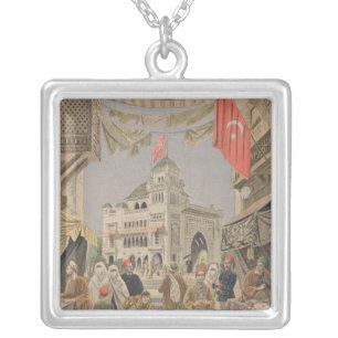 The Turkish Pavilion at the Universal Silver Plated Necklace