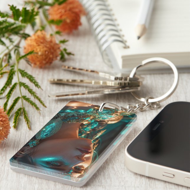 the turqoise keychain (Front Right)