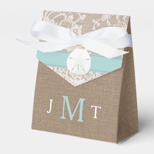 The Turquoise Sand Dollar Beach Wedding Collection Favor Boxes