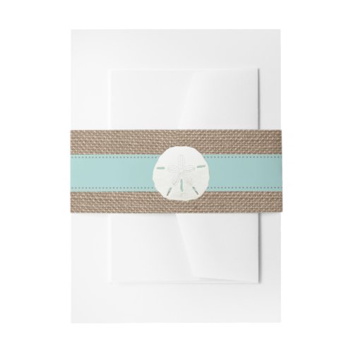 The Turquoise Sand Dollar Beach Wedding Collection Invitation Belly Band