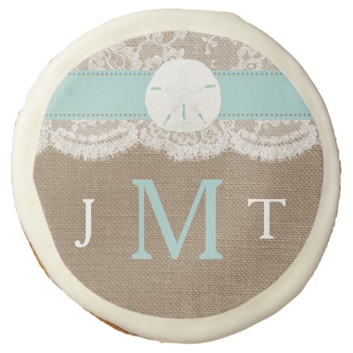 The Turquoise Sand Dollar Beach Wedding Collection Sugar Cookie