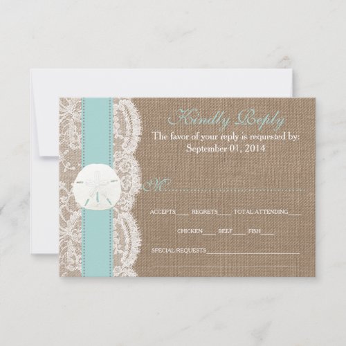 The Turquoise Sand Dollar Wedding Collection RSVP