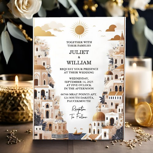 The Tuscan Italian Coffee Sorrento Casual Wedding Invitation