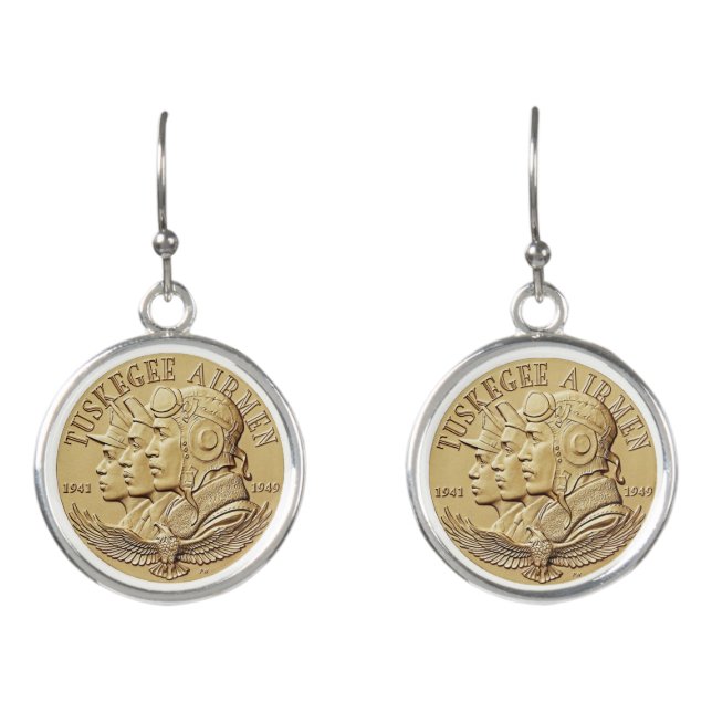 The Tuskegee Airmen COIN Earrings (Front)