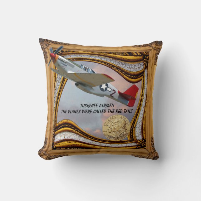 The Tuskegee Airmen  Throw Pillow (Front)
