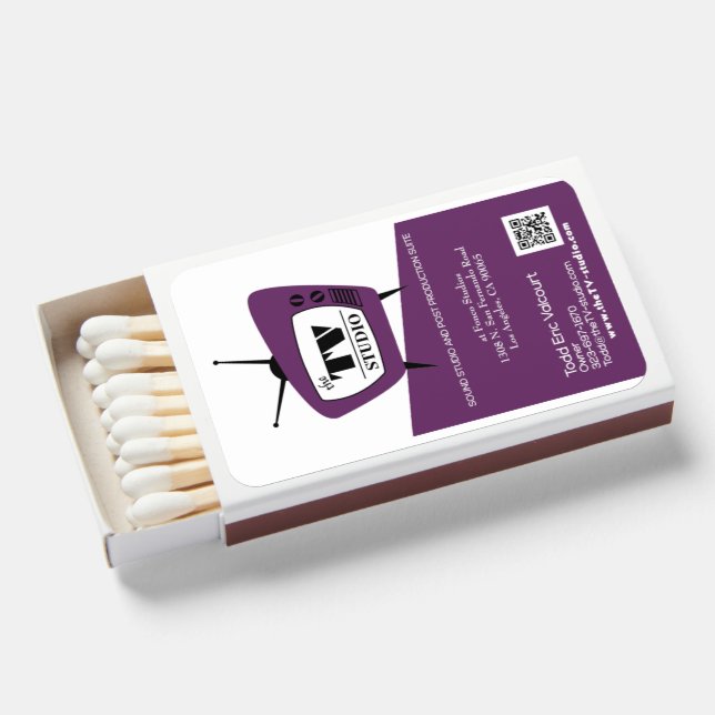 The TV Studio matchbox. Matchboxes (Front Open)