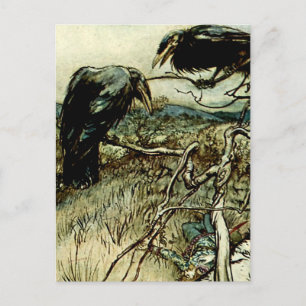 “The Twa Corbies” by Arthur Rackham Postcard