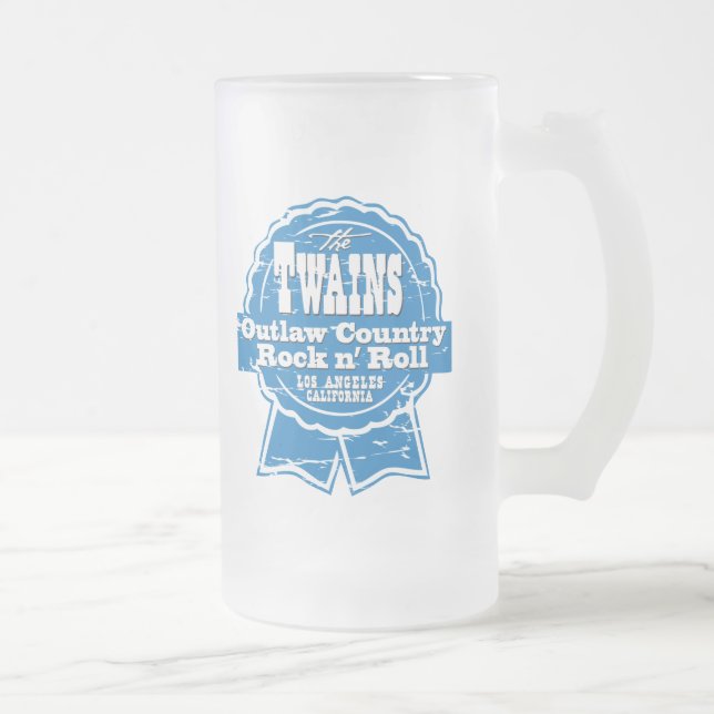 The TWAINS Beer Drinkin' Device! Frosted Glass Beer Mug (Right)