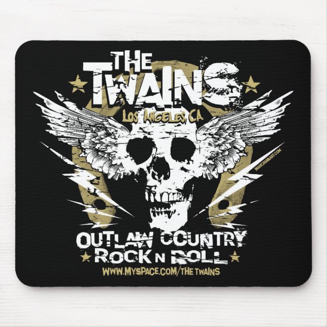 The TWAINS Skull n' Horseshoe Mousepad (Front)