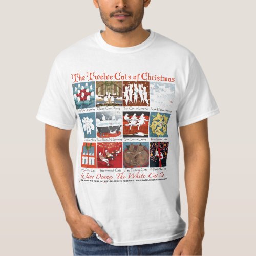 The Twelve Cats of Christmas Holiday T_Shirt