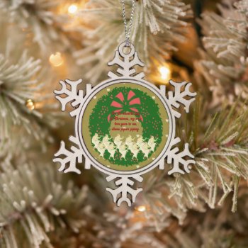 The Twelve Days Of Christmas Collection: Day 11 Snowflake Pewter Christmas Ornament by CreativeMastermind at Zazzle