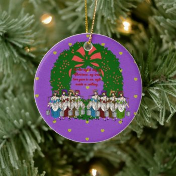 The Twelve Days Of Christmas Collection: Day Eight Ceramic Ornament by CreativeMastermind at Zazzle
