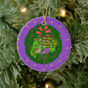 The Twelve Days Of Christmas Collection: Day One Ceramic Ornament by CreativeMastermind at Zazzle