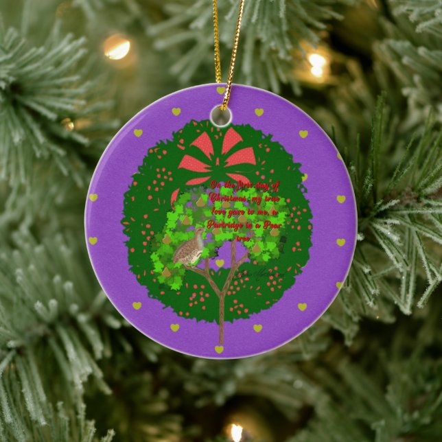 The Twelve Days of Christmas Collection: Day One Ceramic Ornament (Tree)