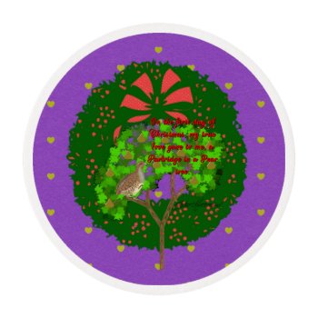 The Twelve Days Of Christmas Collection: Day One Edible Frosting Rounds by CreativeMastermind at Zazzle