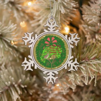 The Twelve Days Of Christmas Collection: Day One Snowflake Pewter Christmas Ornament by CreativeMastermind at Zazzle