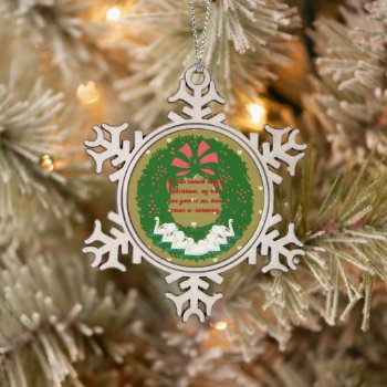 The Twelve Days Of Christmas Collection: Day Seven Snowflake Pewter Christmas Ornament by CreativeMastermind at Zazzle