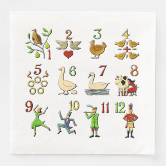 The Twelve Days of Christmas Paper Dinner Napkins
