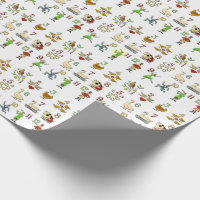 Vintage Christmas Wrapping Paper/tissue Paper Gold Partridge