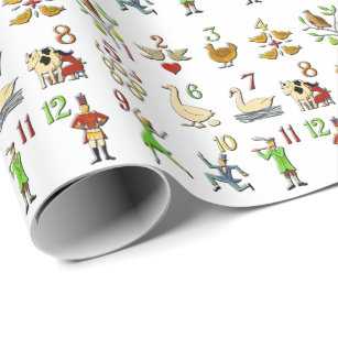The Twelve Days of Christmas Wrapping Paper