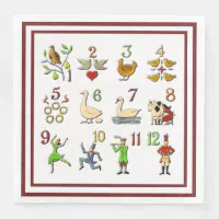 The Twelve Days of Christmas Your Border Color Paper Dinner