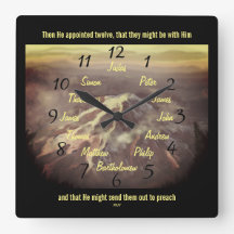 The Twelve Disciples of Jesus Square Wall Clock