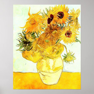 The Twelve Sunflowers by Vincent Van Gogh Poster